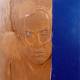Schatten Goldblau, Ausschnitt, 1993, Holz, 400 x 40 x 40