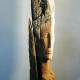 Wächter, 2002, Holz, Marmor, 200 x 30 x 20